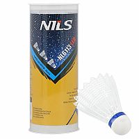 Biele badmintonové loptičky NILS NL6113 LED 3ks