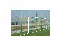 Futbalová bránka 7,32x2,44 m, ovál 120/100 mm (AL), do puzdier, spodný rám v cene + tyče za bránku k vypnutiu siete
