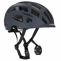 Spokey POINTER PRE Cyklistická prilba s LED blikačkou a blinkre, 58-61 cm, čierna