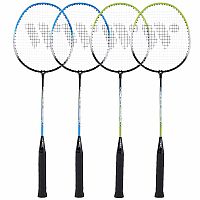 Súprava rakiet na bedminton WISH Steeltec 416K, zeleno/modrá