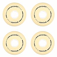 Spokey PU 76 mm Náhradné kolieska k korčuliam FREESPO WHITE SET, 4 ks