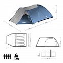 Turistický stan NILS Camp NC6012 Trekker modro-šedý