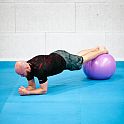 Masážní gymnastický míč HMS YB03N 65 cm světle šedý