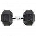 Černá hexagonální jednoručka HMS 22,5 kg
