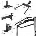 Multifunkční posilovací stojan - Power Rack HMS KLT21 šedý