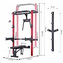 Multifunkční posilovací stojan - Power Rack HMS KLT22 červený
