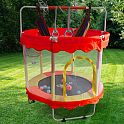 Dětská trampolína SEDCO 150 cm s ochrannou sítí,houpačkou a vybavením