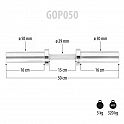 Jednoruční olympijská osa HMS GOP050 5kg 50cm
