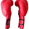 Boxerské rukavice PU kůže červené - vel. XL, 14 oz.