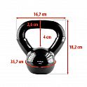 Kettlebell pokrytý vinylem HMS KNV06 6 kg, černý