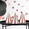 Papírové čepičky rose gold 6 ks