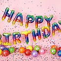 Foliový nápis HAPPY BIRTHDAY duhový 340 x 35 cm