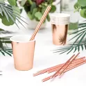 Papírové kelímky metalické rose gold 6 ks