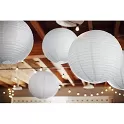 Lampion kulatý 20 cm bílý (¨)