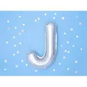 Foliové písmeno J stříbrné 35 cm