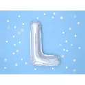 Foliové písmeno L stříbrné 35 cm
