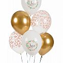 Latexové balonky Love mix 30 cm - 6 ks