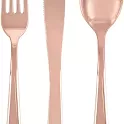 Plastové příbory rosegold 18ks