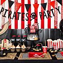 Talířky papírové "Pirátská party" červené 6ks