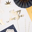 Dortová ozdoba "Happy New Year" zlatá