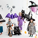 Foliový balonek Halloween - netopýr fialový 120 x 51 cm