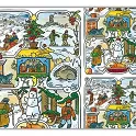 Balicí papír Vánoční Ladovská zima 100 x70 cm - 2 ks