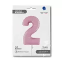 Číslice 2 pastelová růžová (66cm,26")