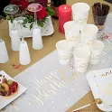 Stolová šerpa bílá Happy Birthday