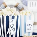 Krabice na popcorn modré - 3 ks
