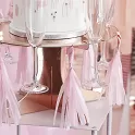 Podnos na dort s držáky na sklenice rosegold