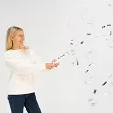 Vystřelovací konfety metalické stříbrné 28 cm