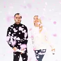 Vystřelovací konfety růžová kolečka 28 cm
