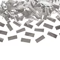 Vystřelovací konfety metalické stříbrné 40 cm