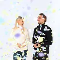 Vystřelovací konfety pastelový mix kolečka 40 cm