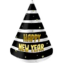 Párty čepičky Happy New Year BlackGold 6 ks