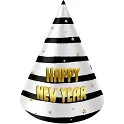 Párty čepičky Happy New Year BlackGold 6 ks