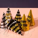 Párty čepičky Happy New Year BlackGold 6 ks