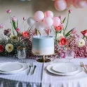 Dekorace na dort - balonková girlanda růžová