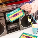 Papírové ubrousky Retro - kazeta 10 ks