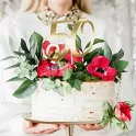 Dortová ozdoba "50" zlatá, 20.5cm