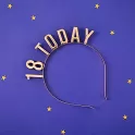 Zlatá čelenka "18 today"