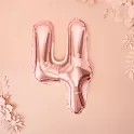 Foliová číslice - rose gold 4 - 35 cm