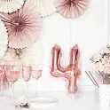 Foliová číslice - rose gold 4 - 35 cm