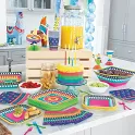 Talířky papírové čtverec - Fiesta 18cm 10ks