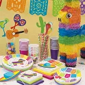 Platový ubrus Fiesta pinaty 137 x 214 cm