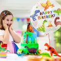 Foliový balonek bublina dinosauři Happy birthday 51 cm