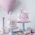Zápich na dort Happy birthday fialový