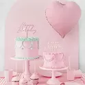 Zápich na dort Happy birthday růžový
