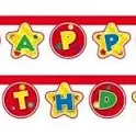 Party nápis Mickey Playful Happy Birthday 220 cm