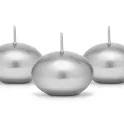 Svíčka plovoucí metalická stříbrná 4 cm